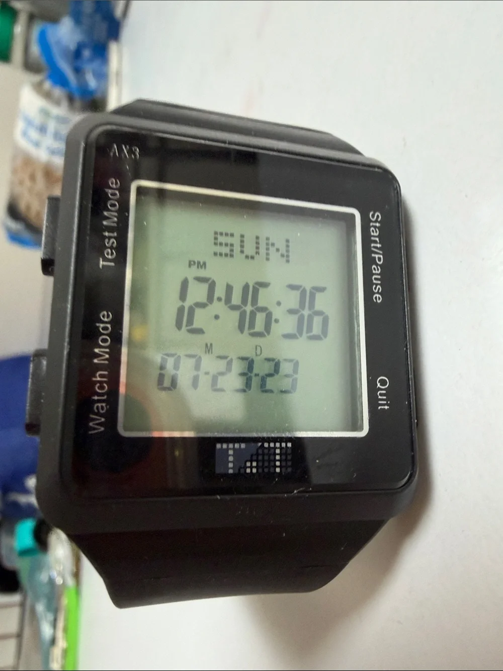 Testing Timer  Black Digital Sports Watch used to keep pace during tests